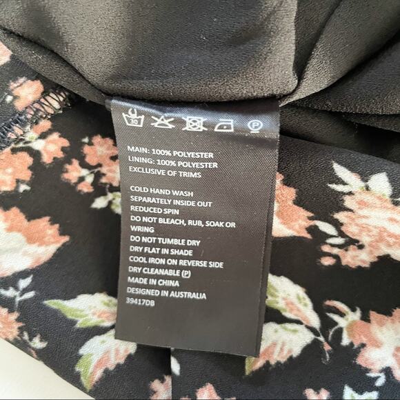 Bardot Split Floral Dress Sz 6 - Picture 7 of 7